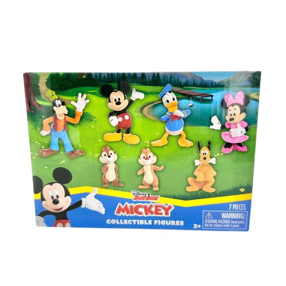Disney Junior Mickey 7-Piece Collectible Figures and 48-Piece Puzzle Set Kids - Picture 2 of 6